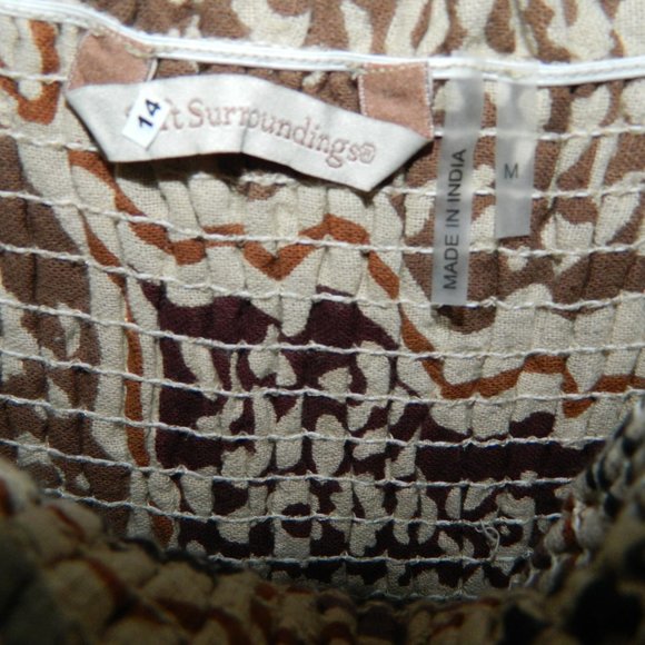 SOFT SURROUNDINGS Boho Beach Dress Handkerchief Style Size M (Y-17) - Picture 4 of 5